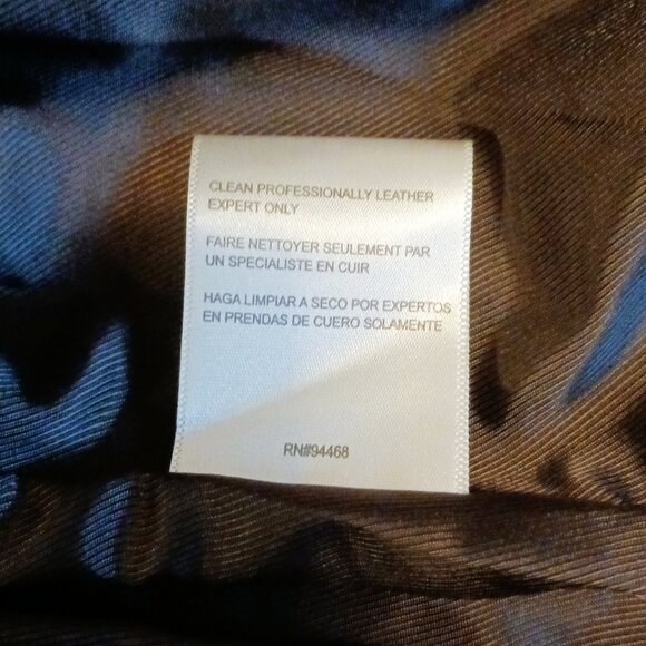 Women's Size Large Liz Claiborne Leather Dark Brown Jacket - Picture 10 of 10